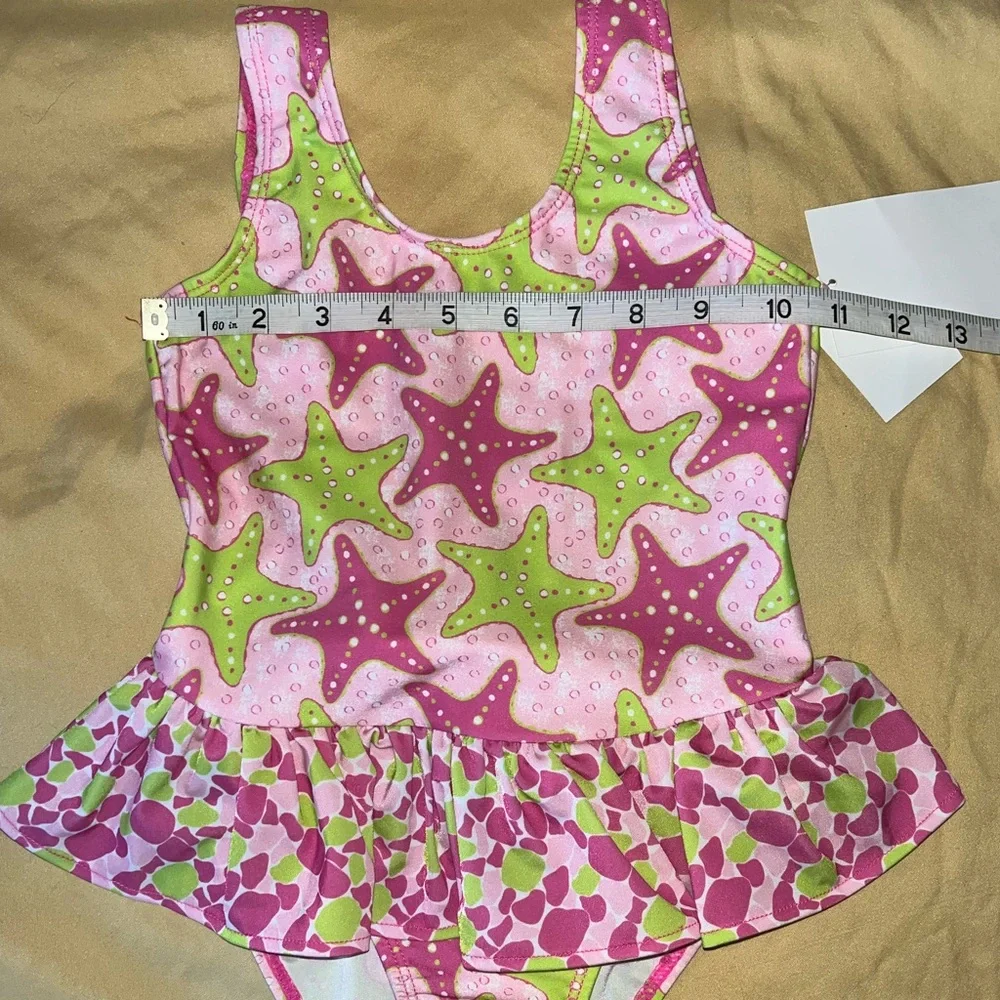 Flap Happy Kids UV 50 NWT Starfish Ruffle Swimsuit Size 6